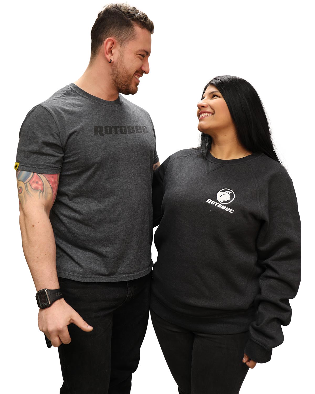 Chandail à col ras ESActive - gris foncé - F2046 – Image 2