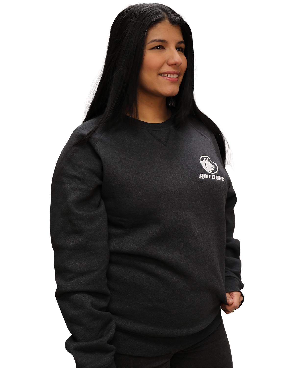 Chandail à col ras ESActive - gris foncé - F2046 – Image 3